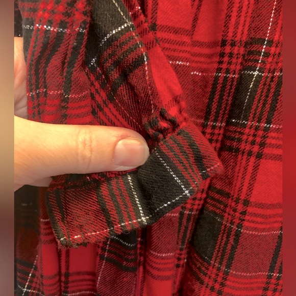 Cat & Jack long sleeve Buffalo plaid ruffle dress, XS (4/5) and S (6/6X) - Picture 4 of 8